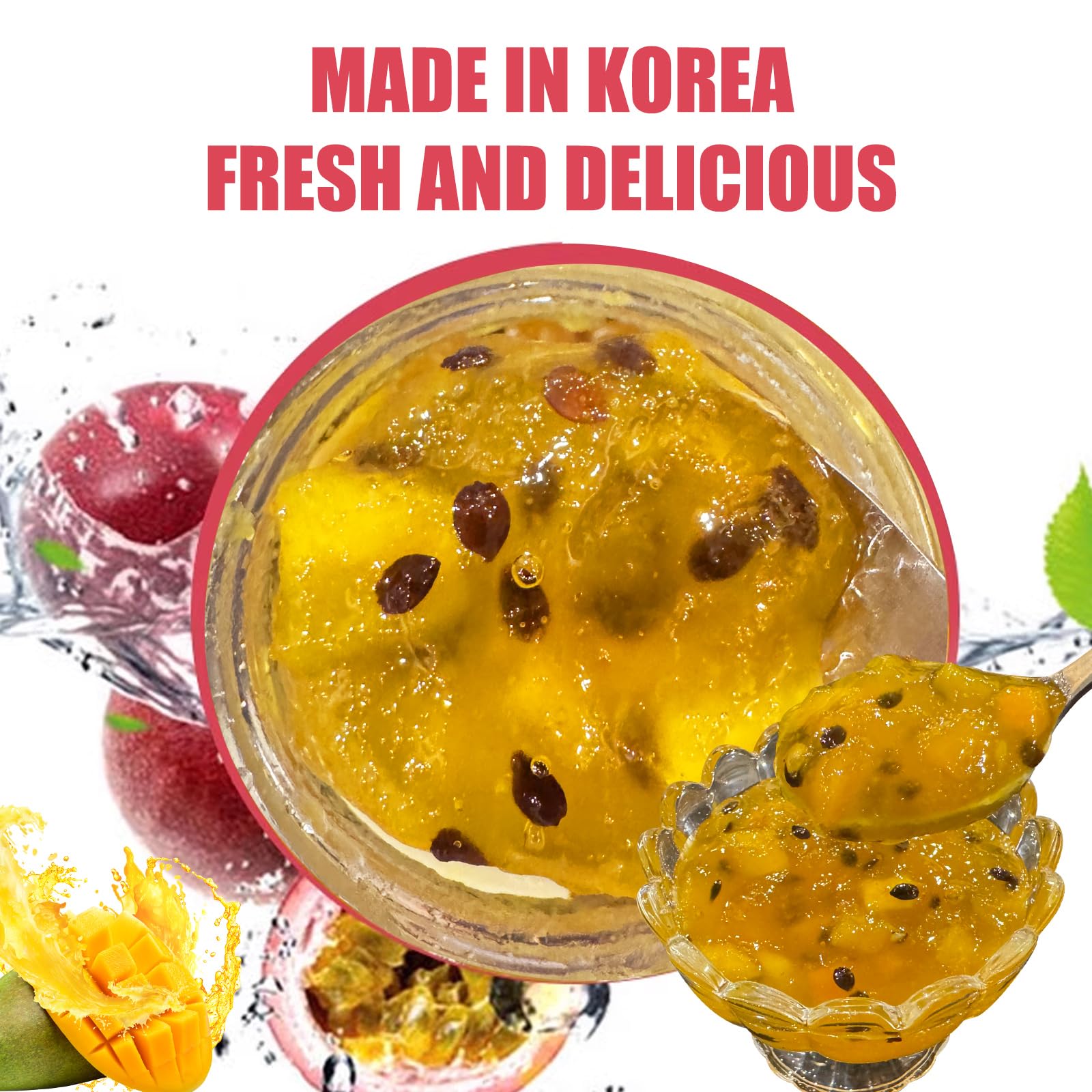 Apexy Korean Honey Passionfruit Mango Tea smoothie base supports tropical blends.