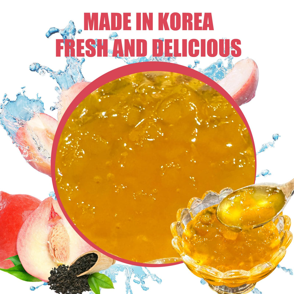 APEXY Honey Peach Oolong Tea dessert topping drizzle over ice cream and yogurt.