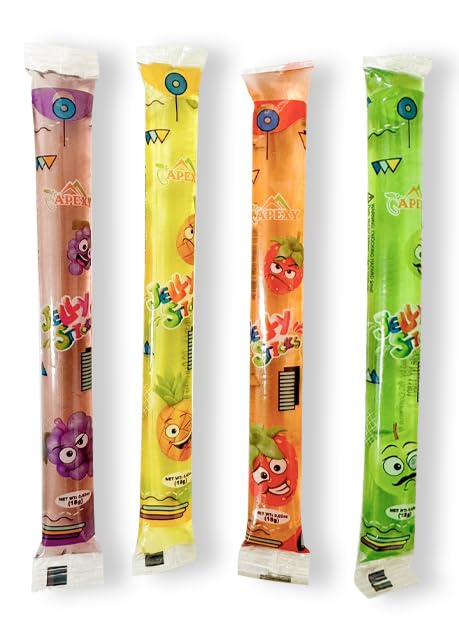 Apexy Jelly Straws grape flavor close-up emphasizes bold color and fun snacking.