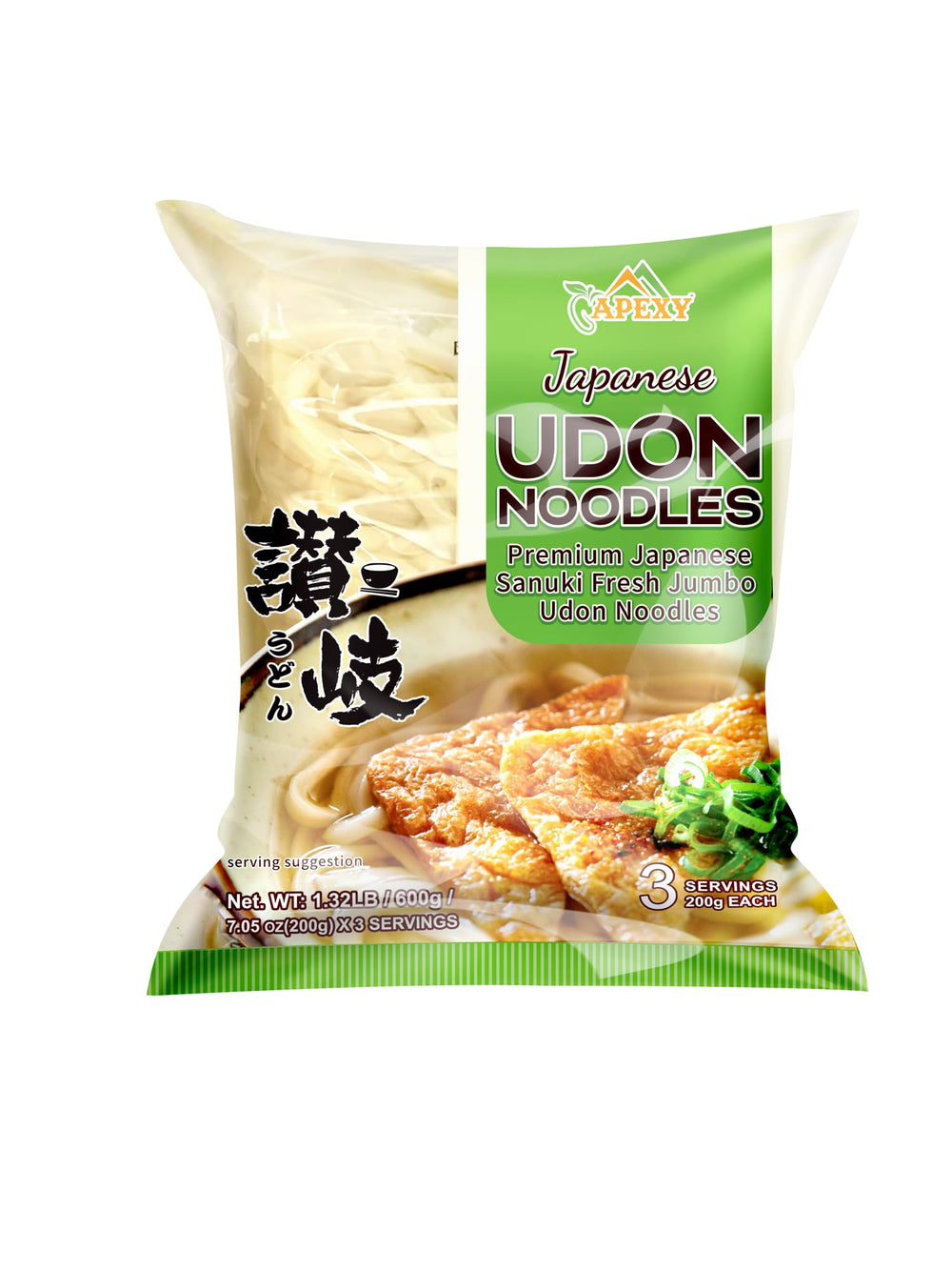 APEXY jumbo chewy udon bundle highlighting thick noodles ideal for hearty soups