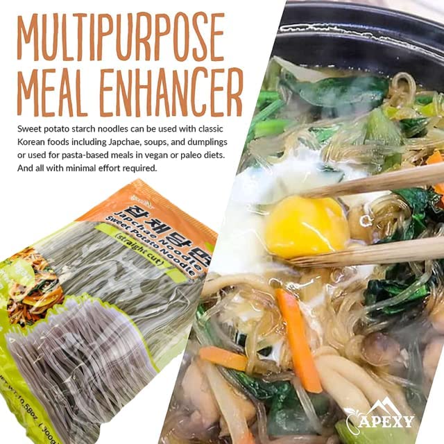 APEXY Noodles in a bag with no additives or alum for clean ingredients.