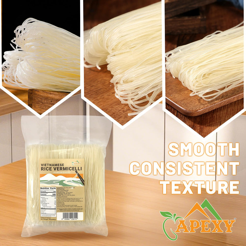 APEXY rice vermicelli cold noodle salad image highlights light, satisfying lunches.