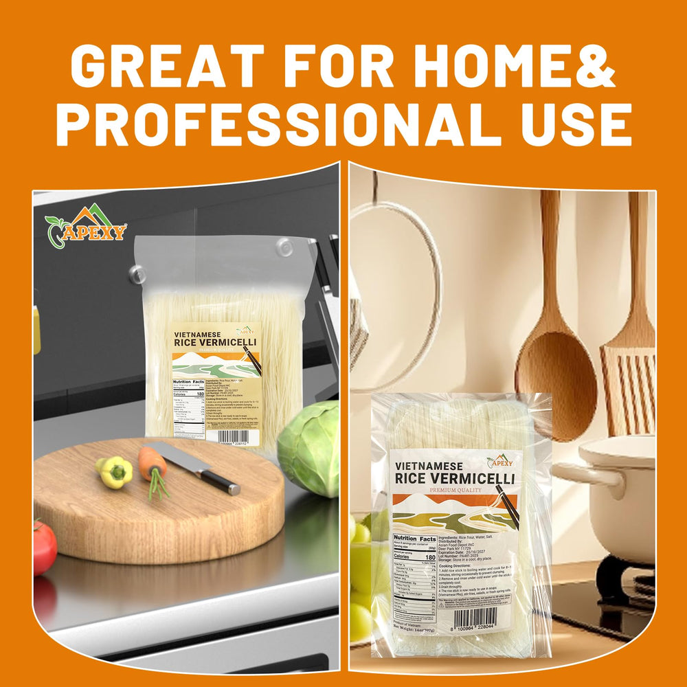 APEXY kitchen-use noodles layout demonstrates versatility for home and professional kitchens.
