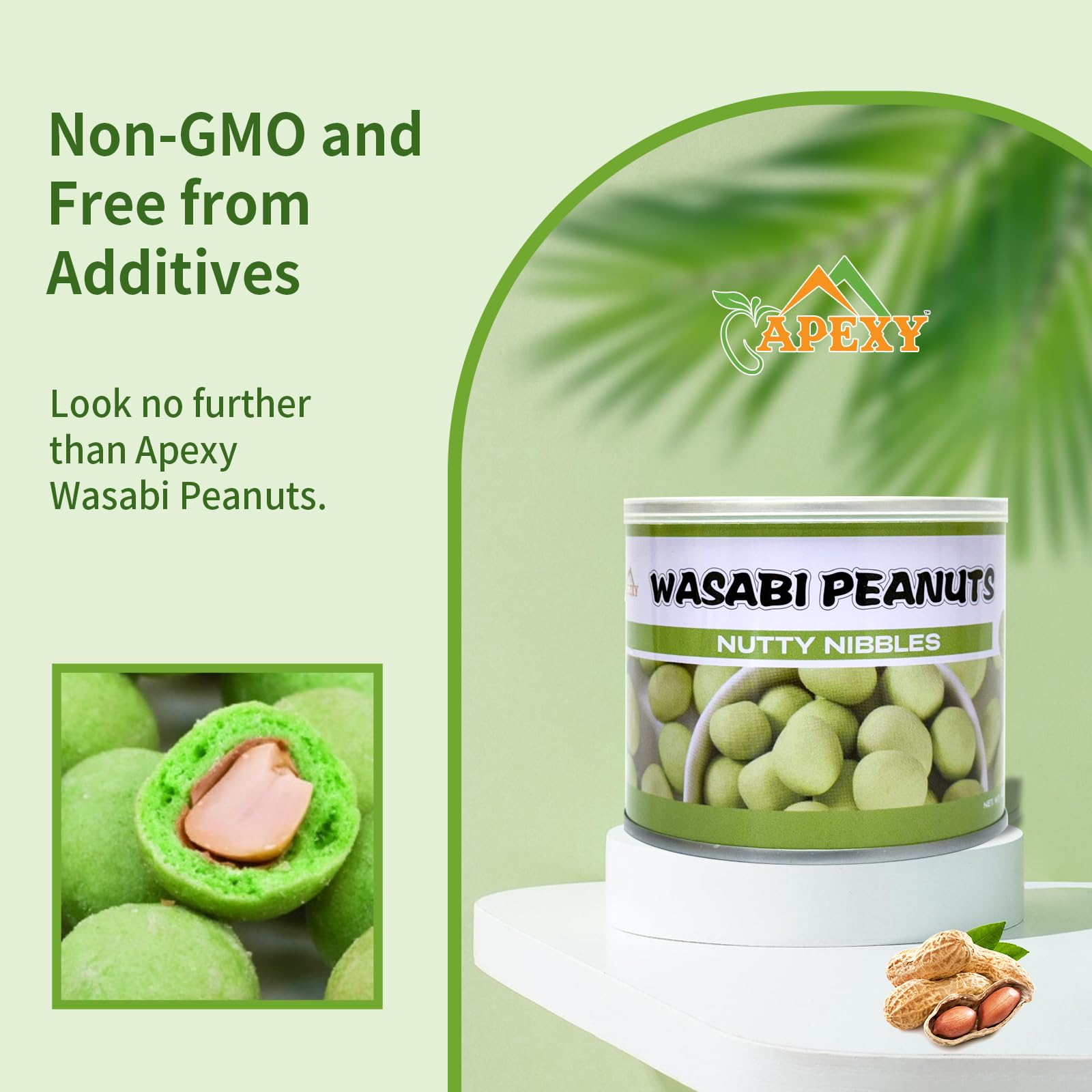 Apexy Roast Peanuts Crunch texture captured in a single bite.
