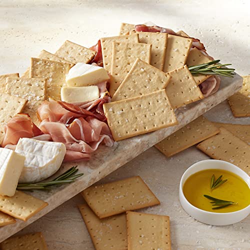 Aplenty appetizer board idea with crackers and accompaniments.