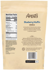 Aplenty Blueberry Muffin Loose Granola ingredients shot highlighting almonds, cashews, seeds for crunch