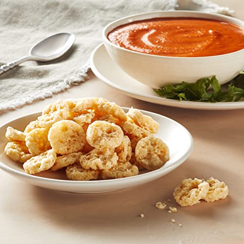 Aplenty Classic Cheese Crisps show no artificial flavors or colors in the bite.