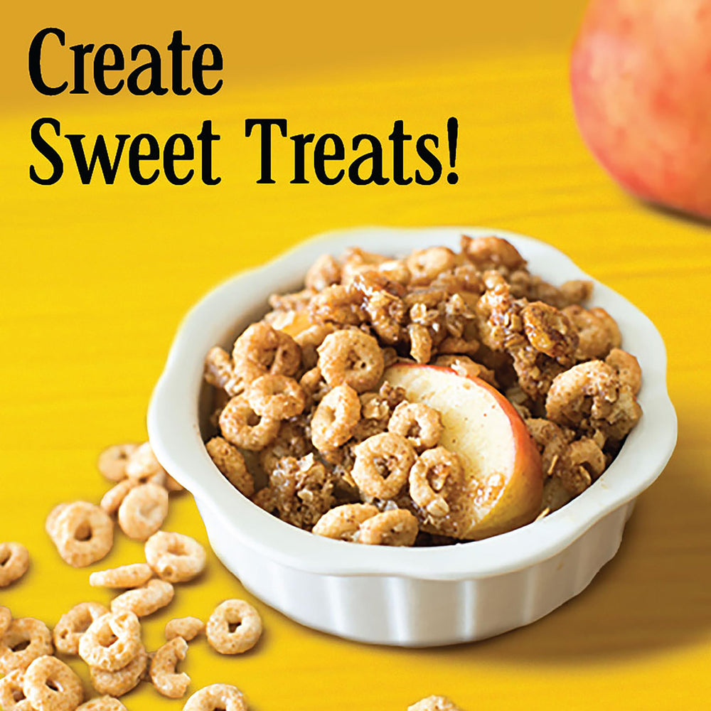 Apple Cinnamon Cheerios family size 19oz box sits on the kitchen counter.