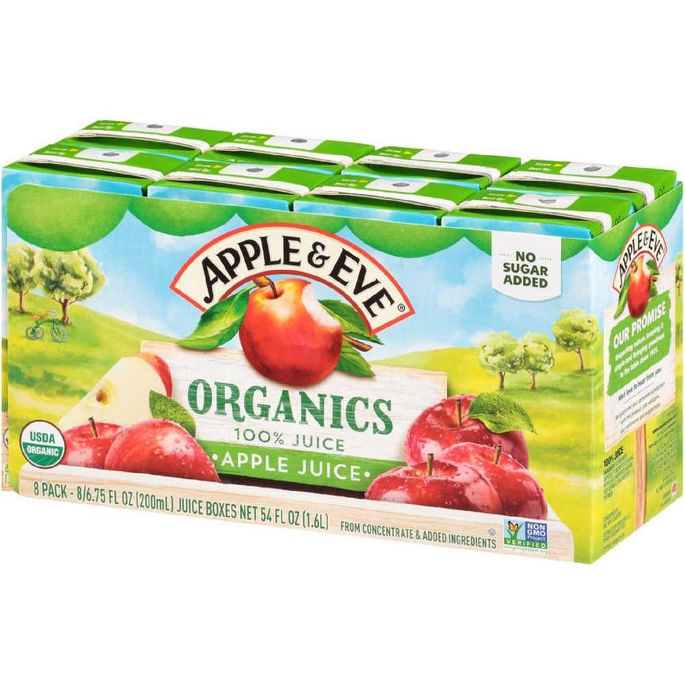 Apple & Eve Organics apple juice boxes pack is perfect for school lunchboxes and on-the-go.