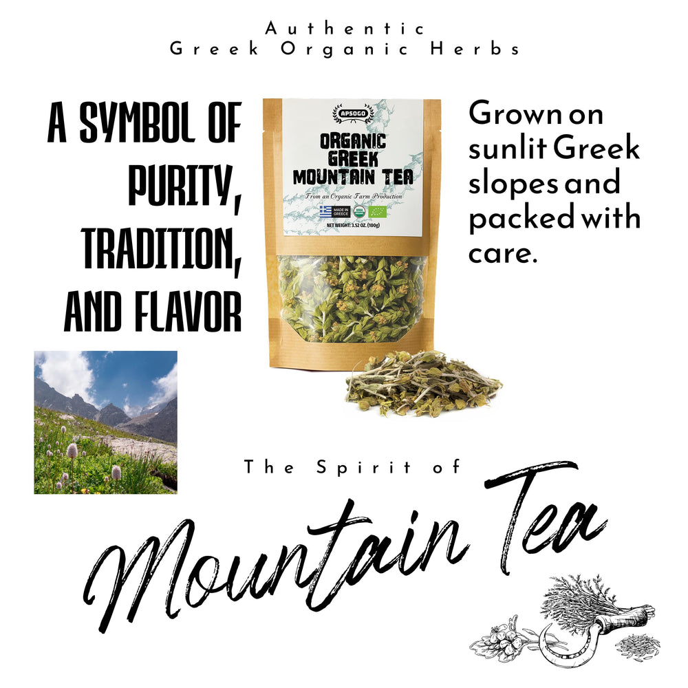 APSOGO Greek Mountain Tea farm origin reflects artisanal care.