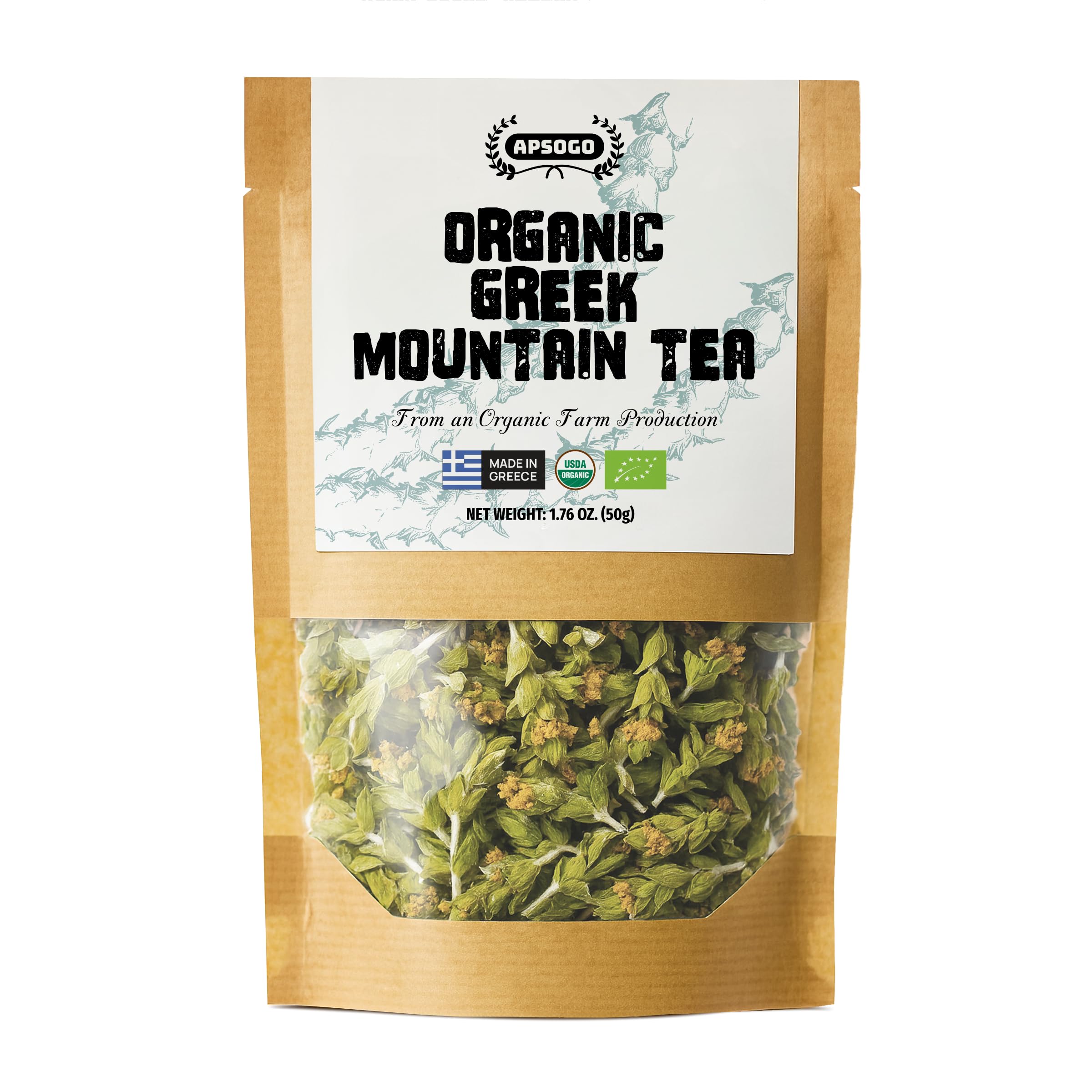 APSOGO Greek Mountain Tea loose leaves deliver premium aroma.