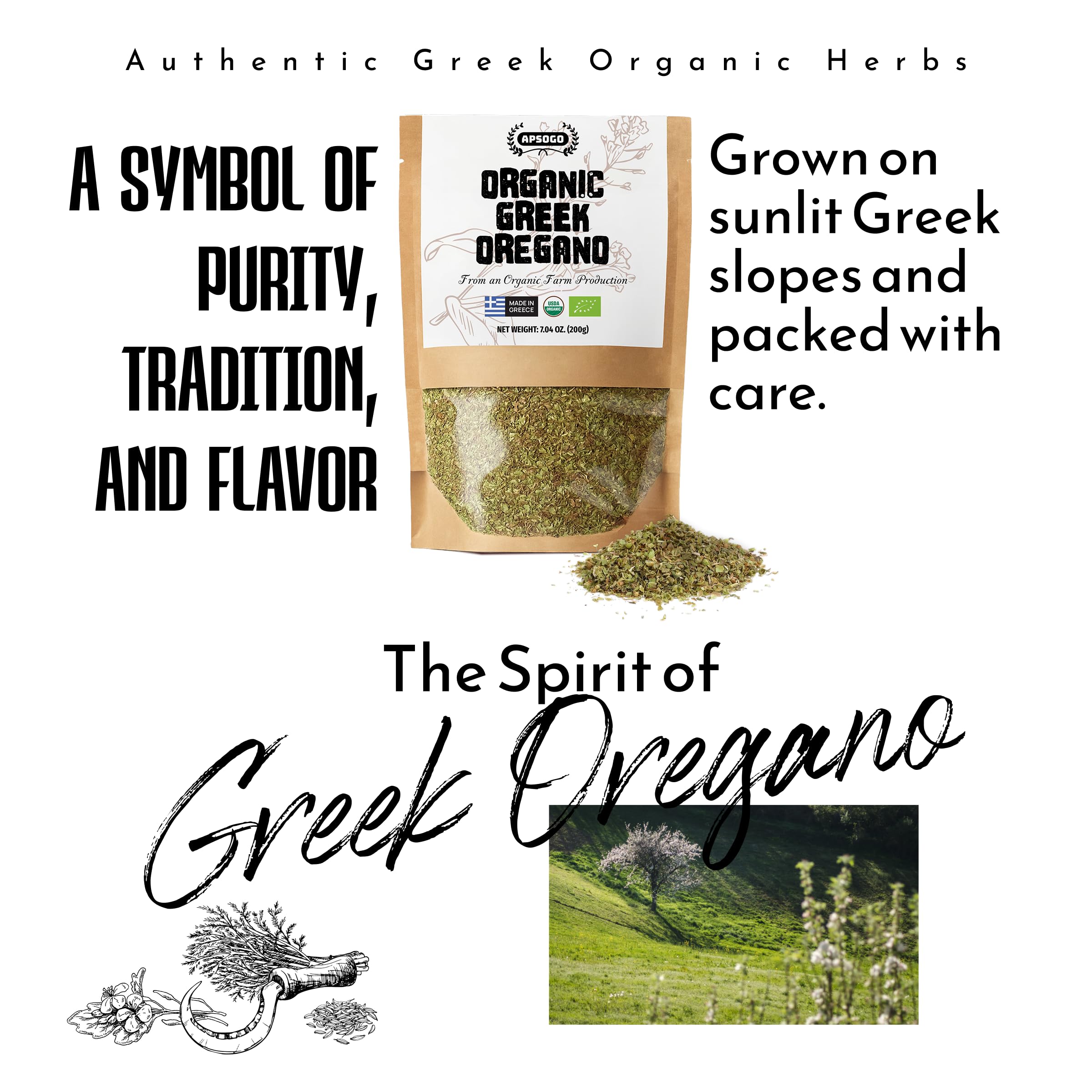 Apsogo Greek oregano on roasted vegetables and meats for herbal depth