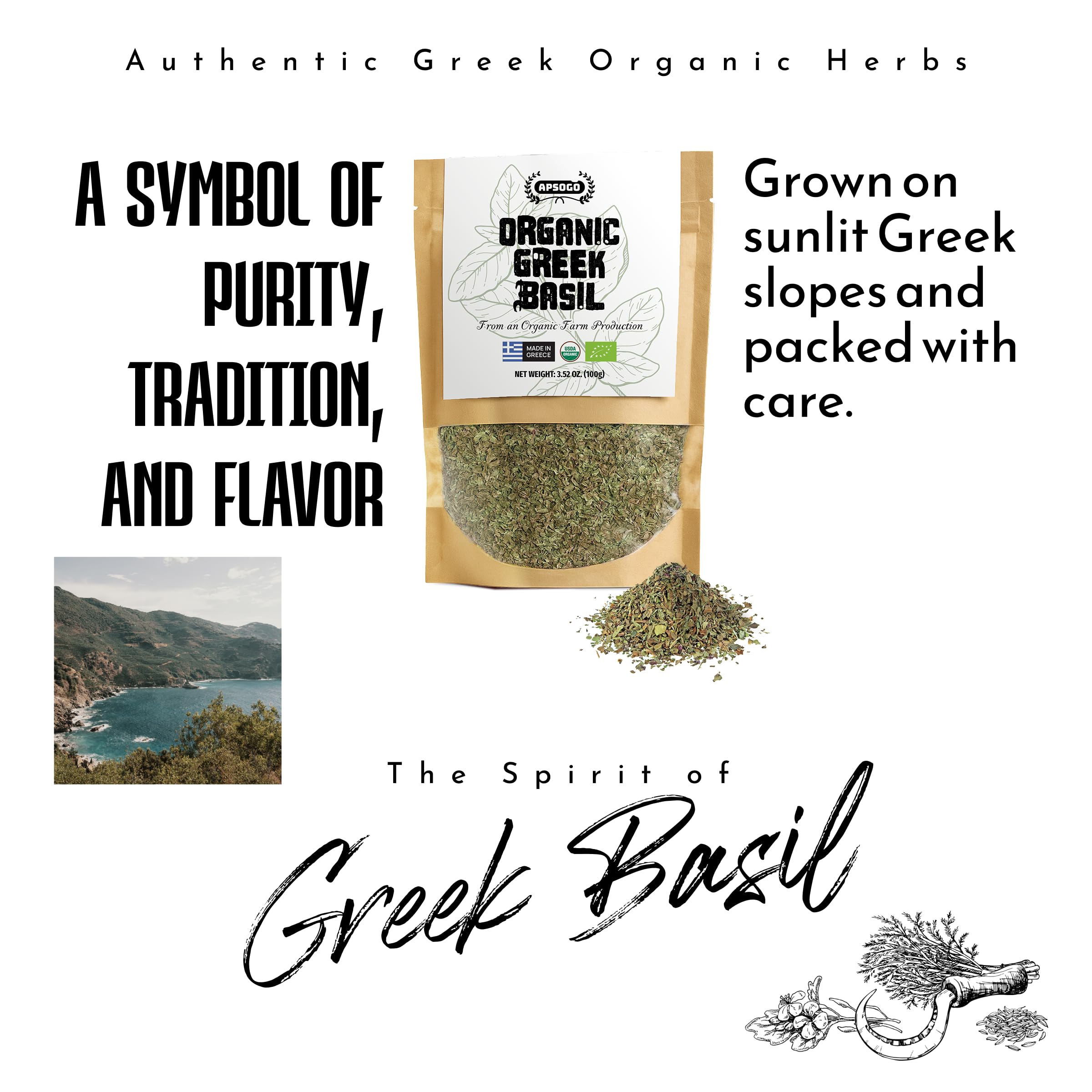 Apsogo resealable pouch preserves basil freshness for longer use