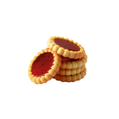 Aramella strawberry-center tartlets deliver vibrant fruit flavor, perfect for tea time.