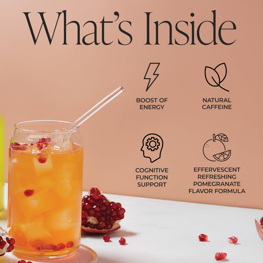 Arbonne Energy Sticks showing CoQ10 and B vitamins supporting daytime vitality.
