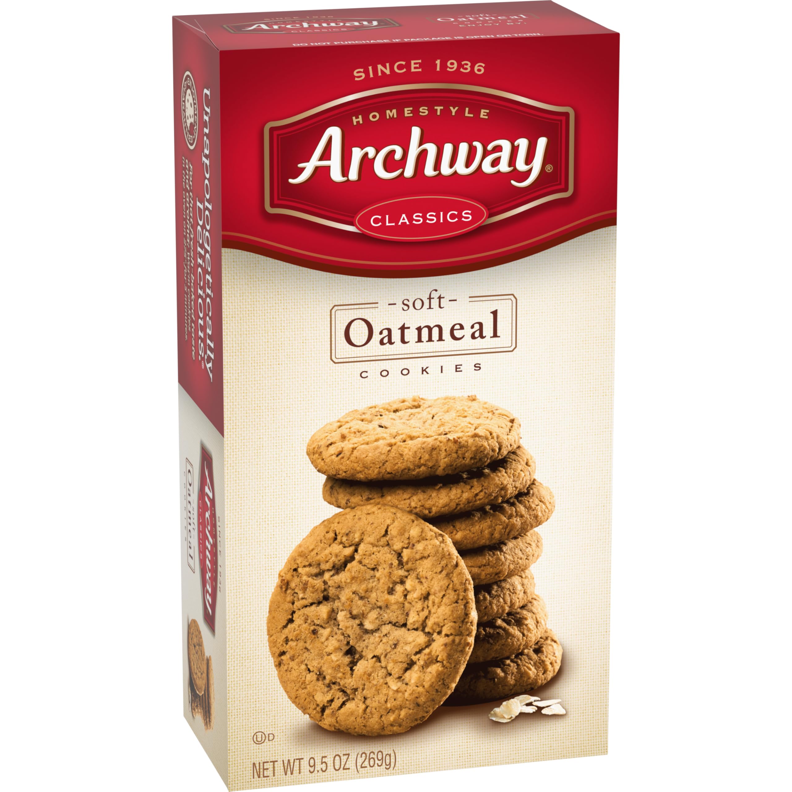 Archway box back with eight cookies per box for sharing.