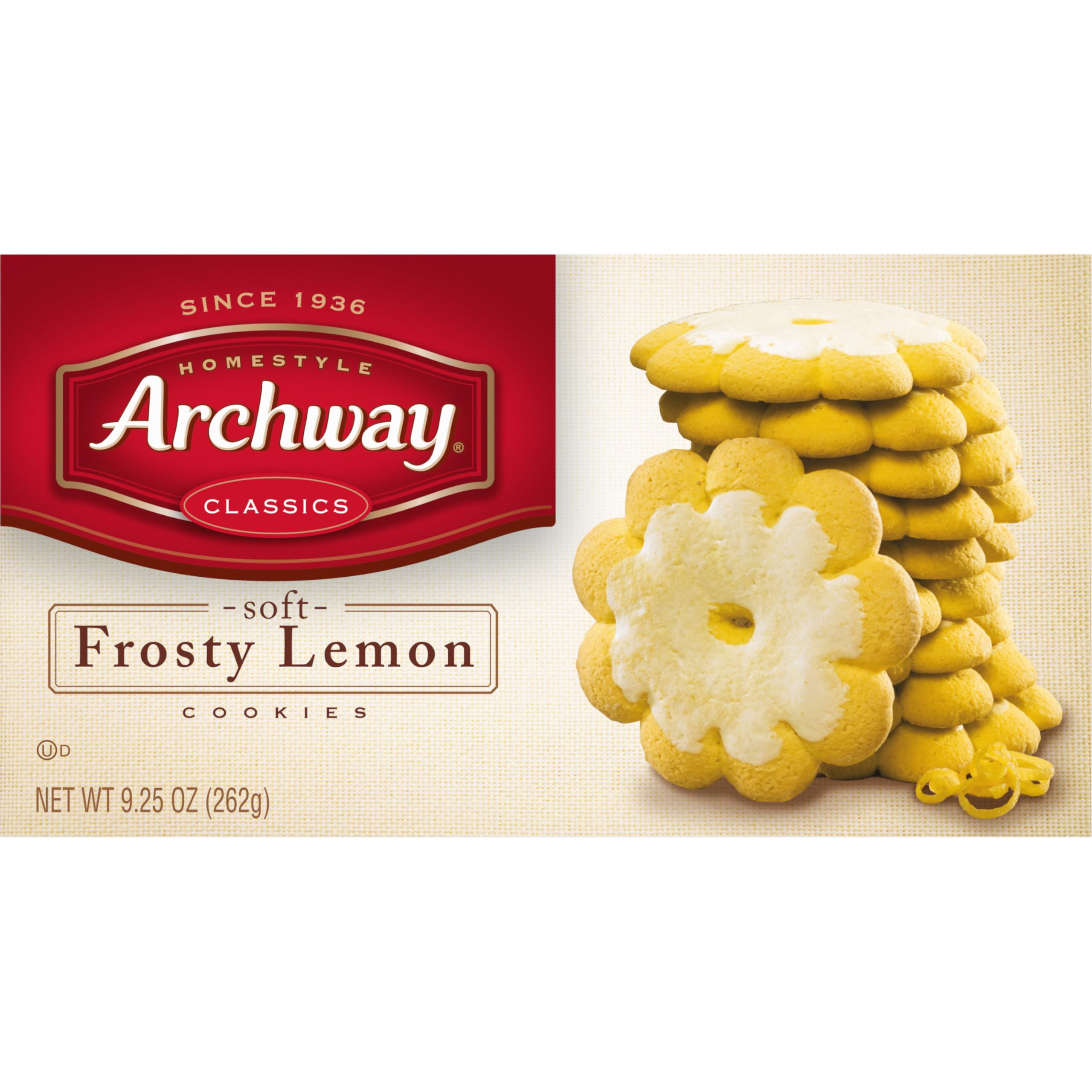 Archway lemon cookie with calorie listing, a single-serving option.