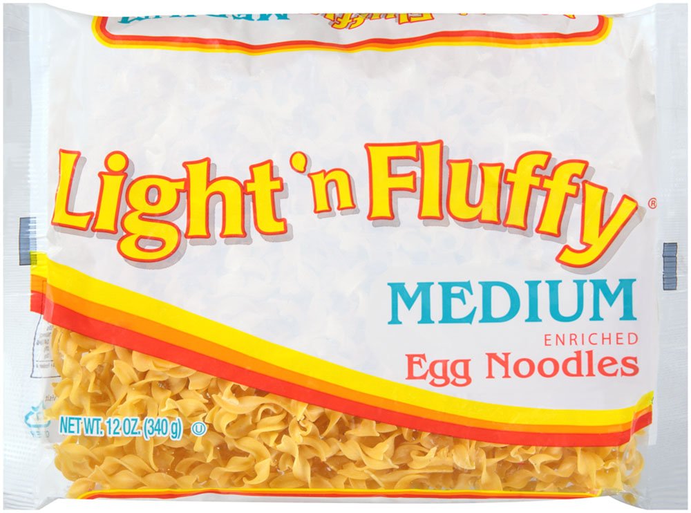 Archway Light 'N Fluffy Egg Noodles in package deliver premium texture for family meals.