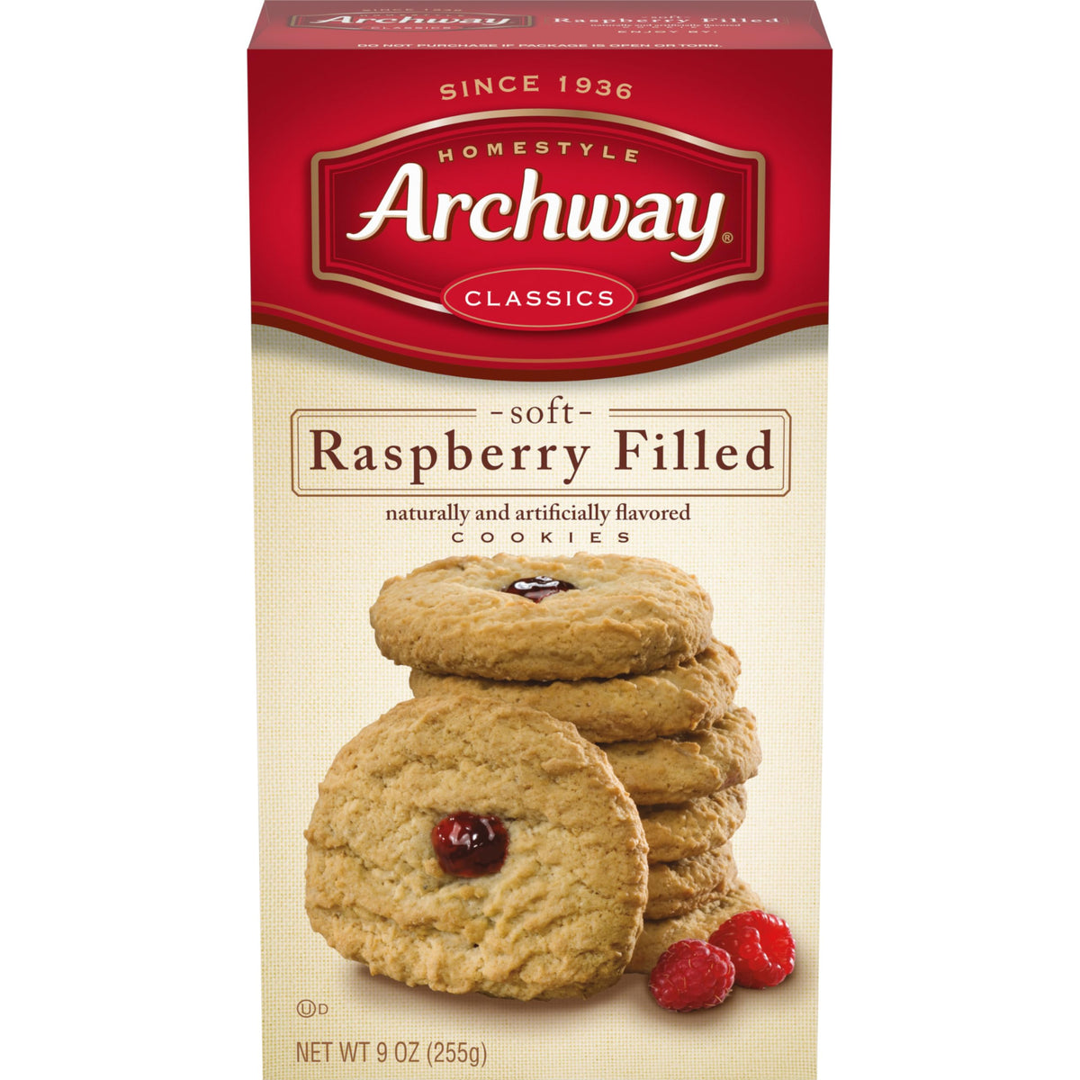 Archway Raspberry Filled Cookies box ready for a snack