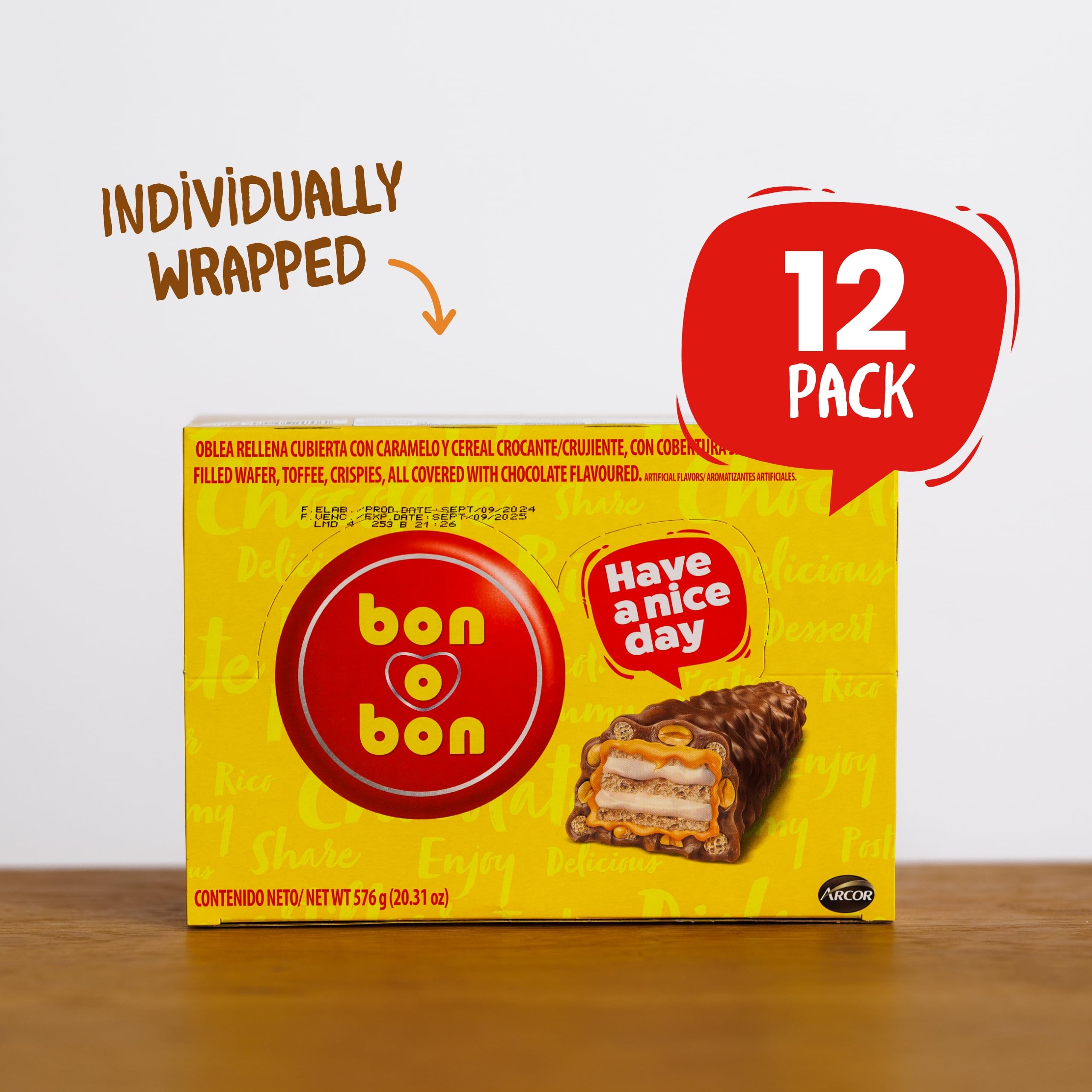 Arcor Bon o Bon 12-pack box ready for gifting or stocking up