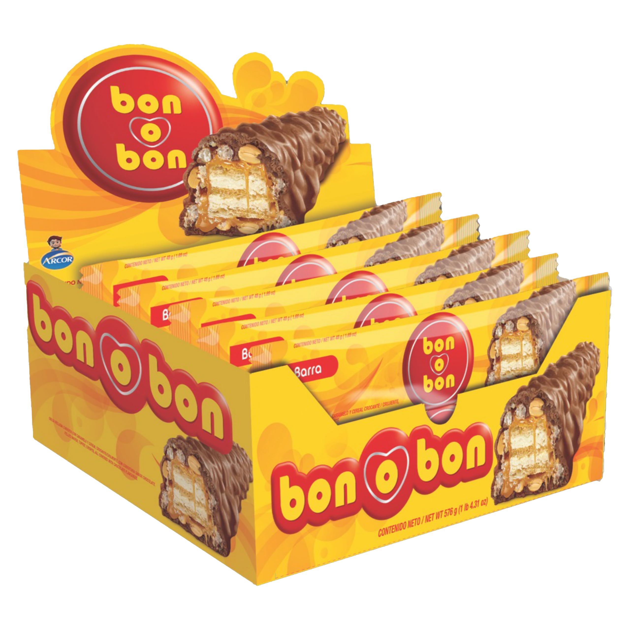 Arcor Bon o Bon milk chocolate bars pack ready to share