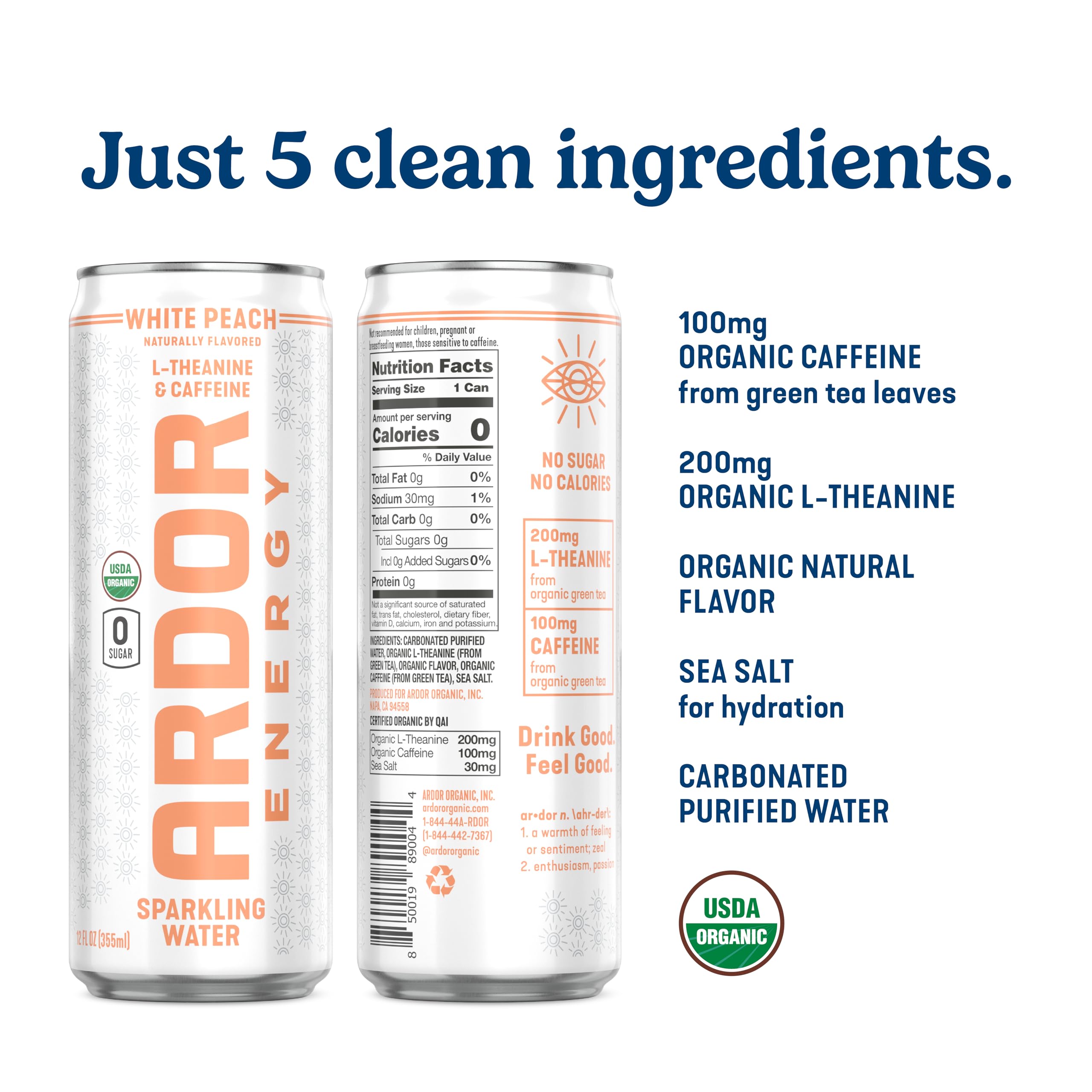 ARDOR ENERGY 12-pack display highlighting convenient on-the-go energy.