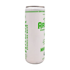 Ardor organic lime sparkling water label emphasizes premium ingredients