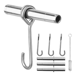 Close-up of ARGCONNER spiles and hooks showing sturdy, reusable design.