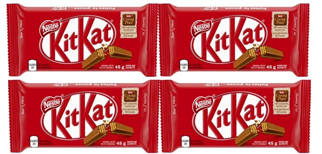ARILON KitKat Milk Chocolate Wafer with four fingers, ideal for sharing.