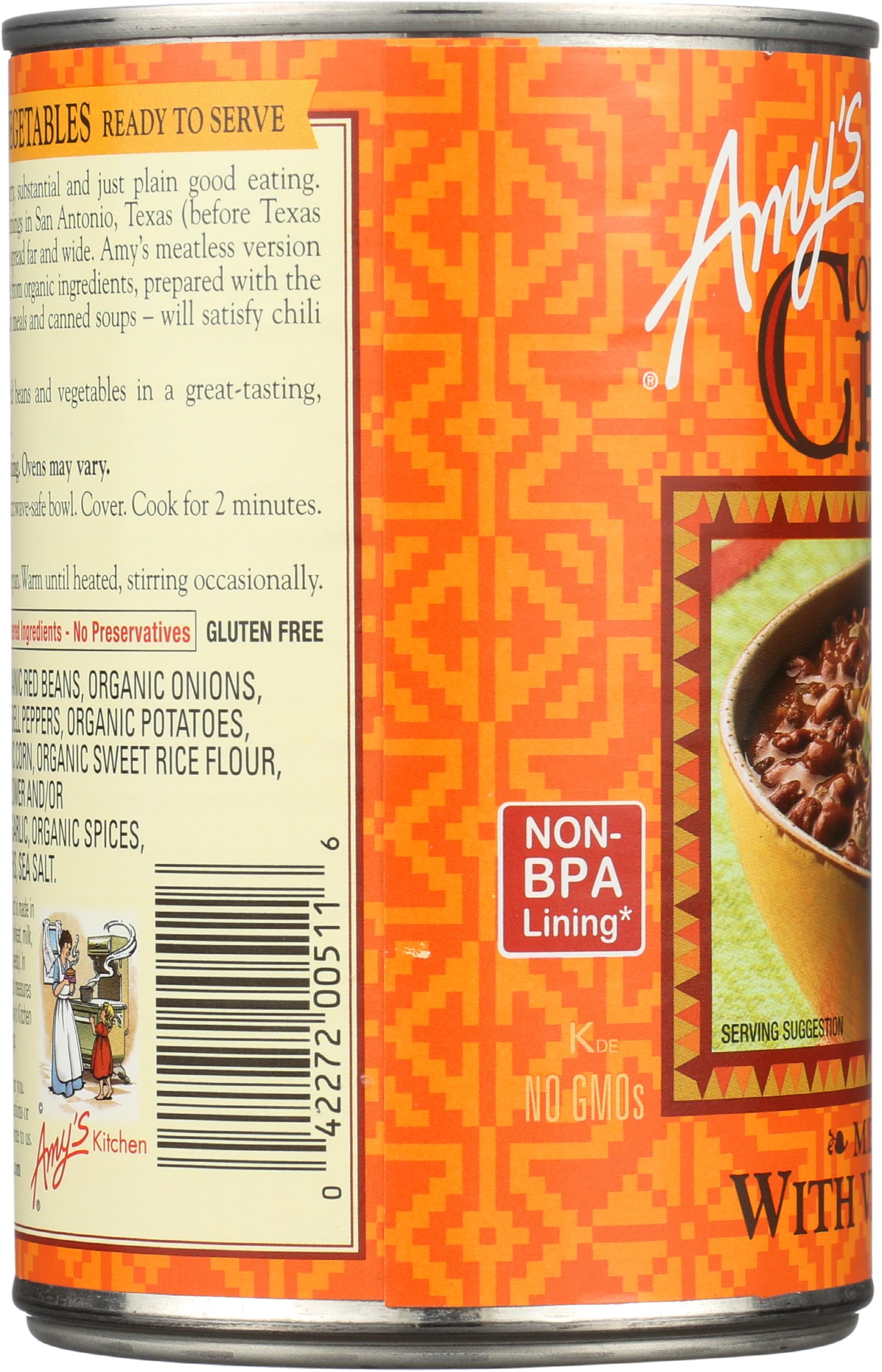 Arisan Amy's Organic Chili with Vegetables simmering on stove for easy meals.