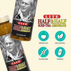 Pour-ready bottle of AriZona Arnold Palmer Lite invites a refreshing sip.