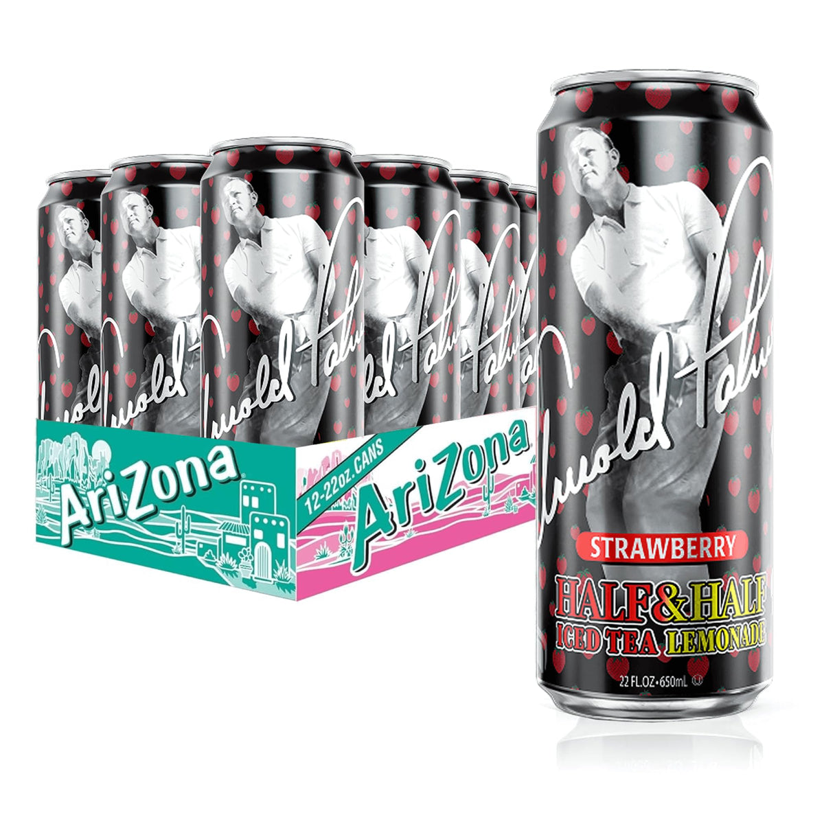Arizona Arnold Palmer Strawberry Lemonade half & half big can 22 oz ready for sharing
