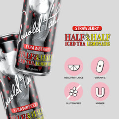 Pouring Arizona Arnold Palmer Strawberry Lemonade into a chilled glass