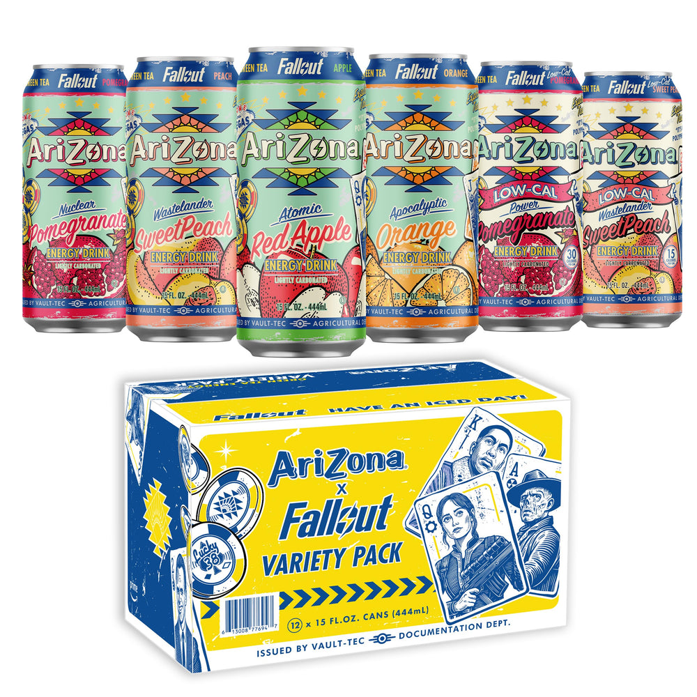 AriZona Fallout Green Tea Energy Atomic Red Apple can offers a quick focus boost.