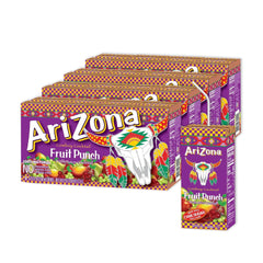 AriZona Fruit Punch Tetra Box front view, vibrant packaging for quick refreshment