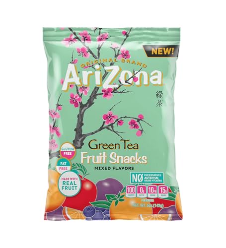 AriZona Green Tea Fruit Snacks Mandarin flavor on-the-go bag for a quick snack