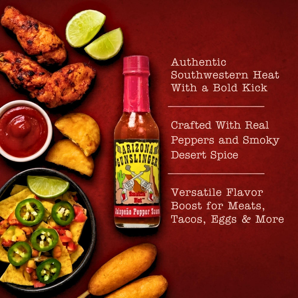 Arizona Gunslinger tacos burritos pairing emphasizes zesty jalapeño brightness.