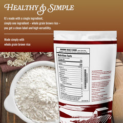 Arizona Kitchen Supply 2.5 lb resealable brown rice flour package