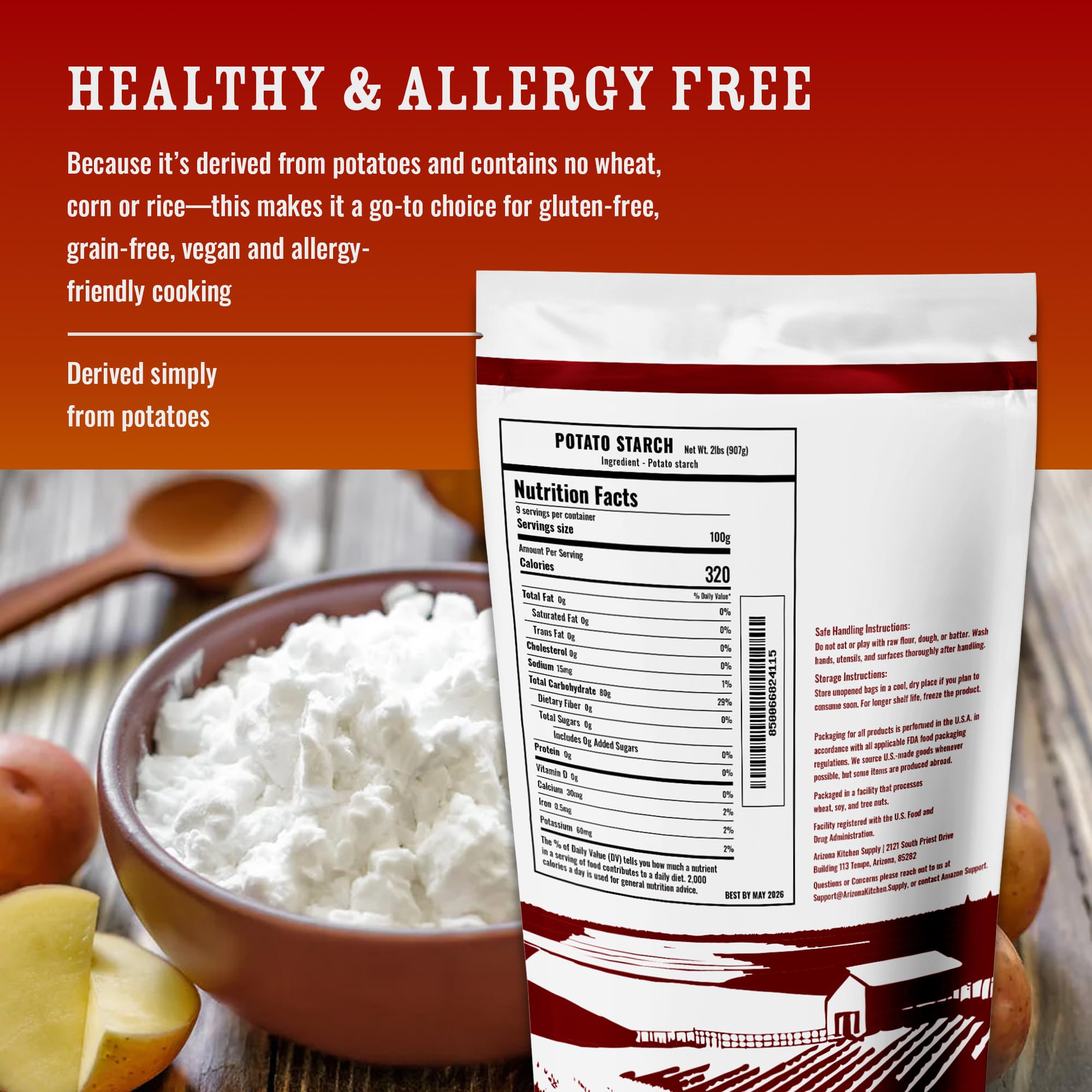 Arizona Kitchen Supply potato starch yields crispy coating for frying
