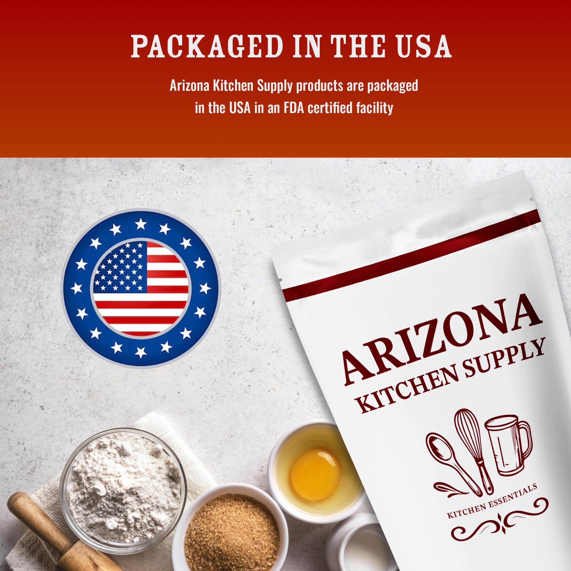 Arizona Kitchen Supply potato starch ready on a clean kitchen counter