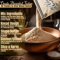 ARIZONA KITCHEN SUPPLY Vital Wheat Gluten in bread dough improves rise and structure.