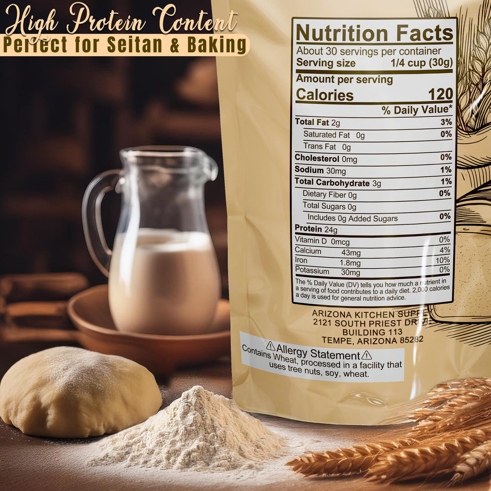ARIZONA KITCHEN SUPPLY Vital Wheat Gluten measuring cup view emphasizing precise portioning for reliable mixes.