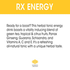 AriZona RX Energy being poured into a glass, emphasizing refreshment and natural flavor.