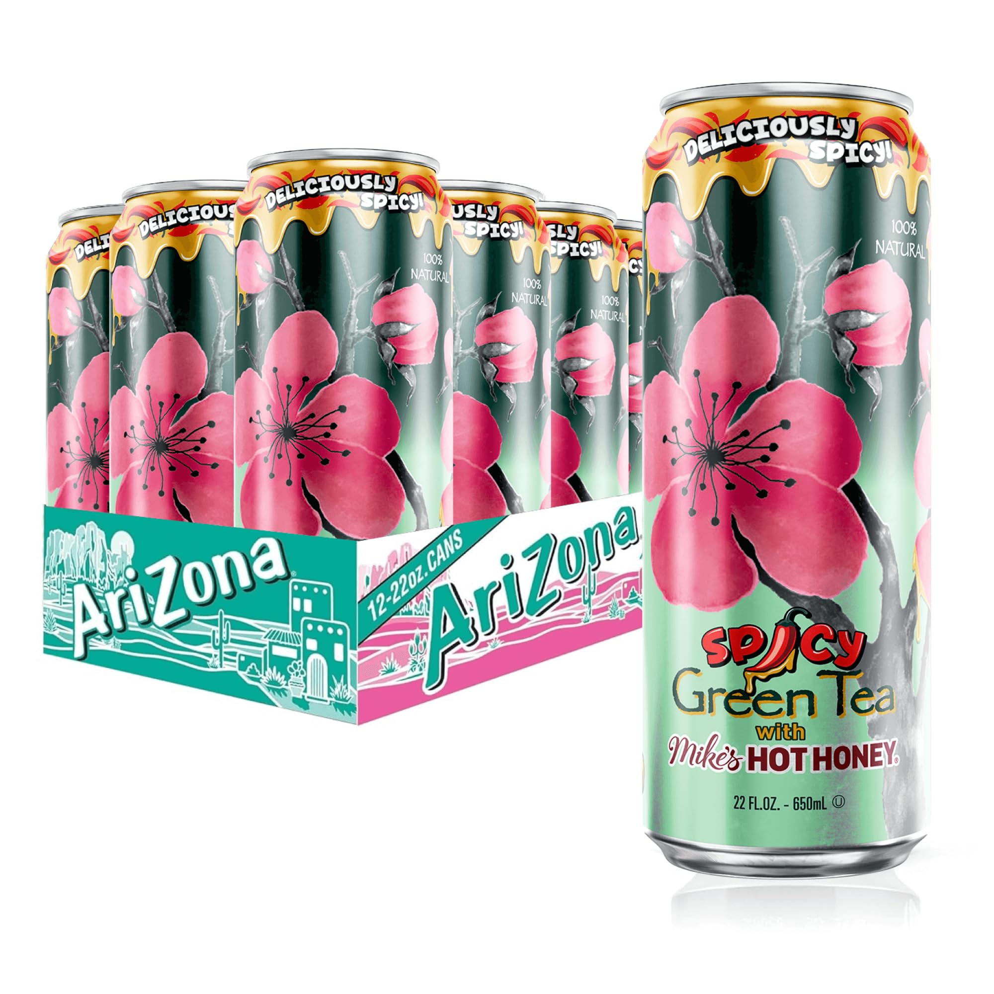 AriZona Spicy Green Tea can front—bold flavor on the go.