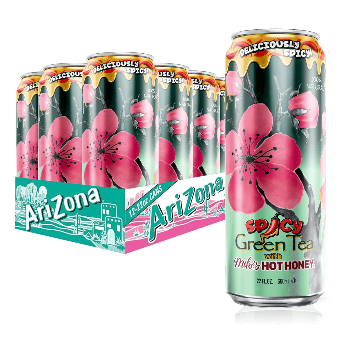 AriZona Spicy Green Tea can front—bold flavor on the go.