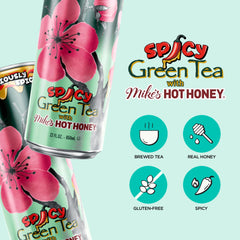 AriZona Spicy Green Tea label closeup—natural ingredients shine.