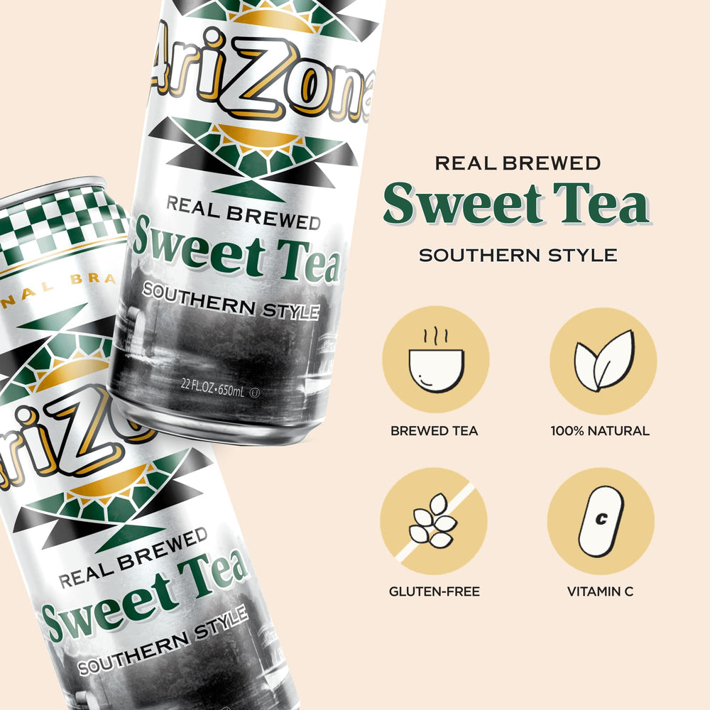 Arizona Sweet Tea pack of 12 on a picnic blanket ready to share