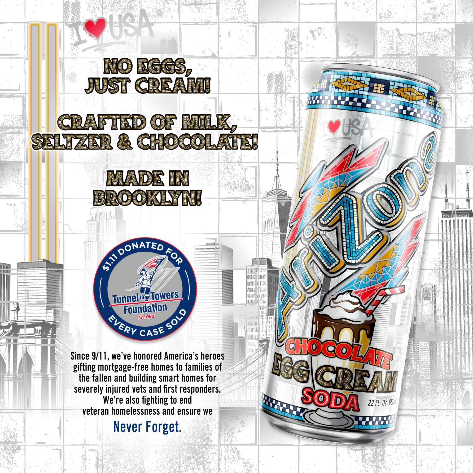 Arizona Tunnels to Towers Foundation packaging on beverage box