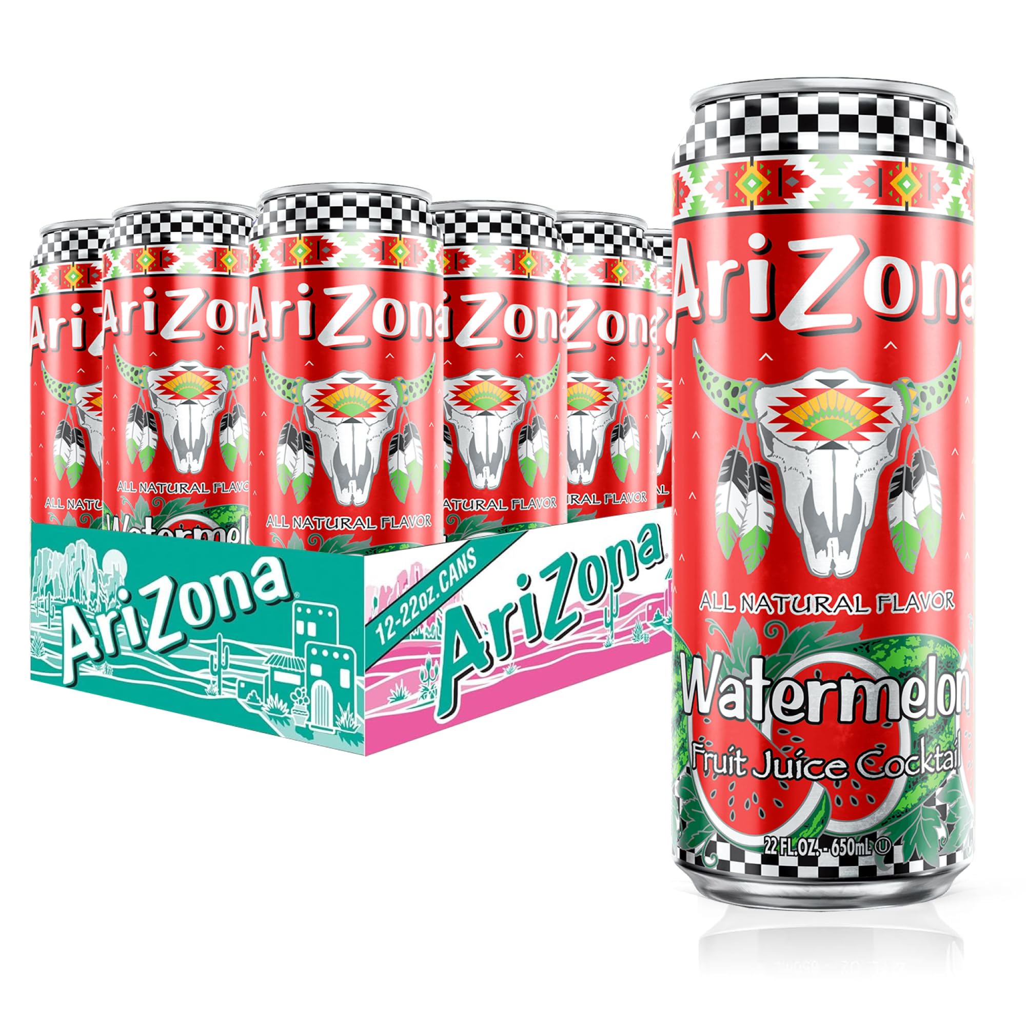 AriZona Watermelon Juice Cocktail big can 12-pack for sharing