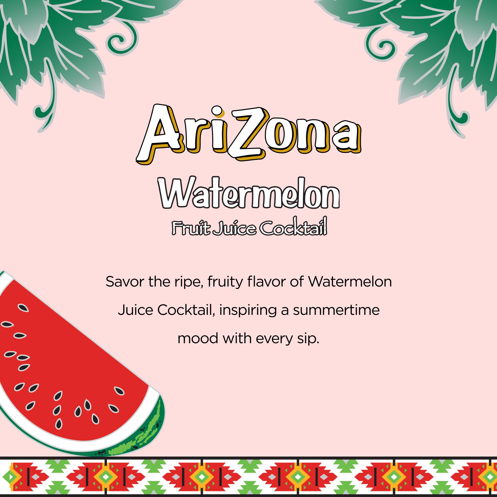 AriZona Watermelon Juice Cocktail pack shot highlights value and flavor